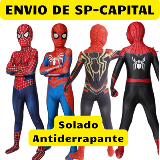 Fantasia Homem Aranha 2026 Infantil Adulto Solado Antiderrapante São Paulo  Novo Dia Filme em Oferta na Shopee