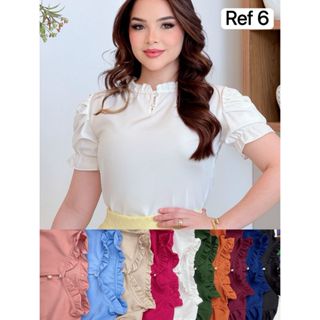 Blusa manga bufante  Moda Evángélica cod 06 em Oferta na Shopee