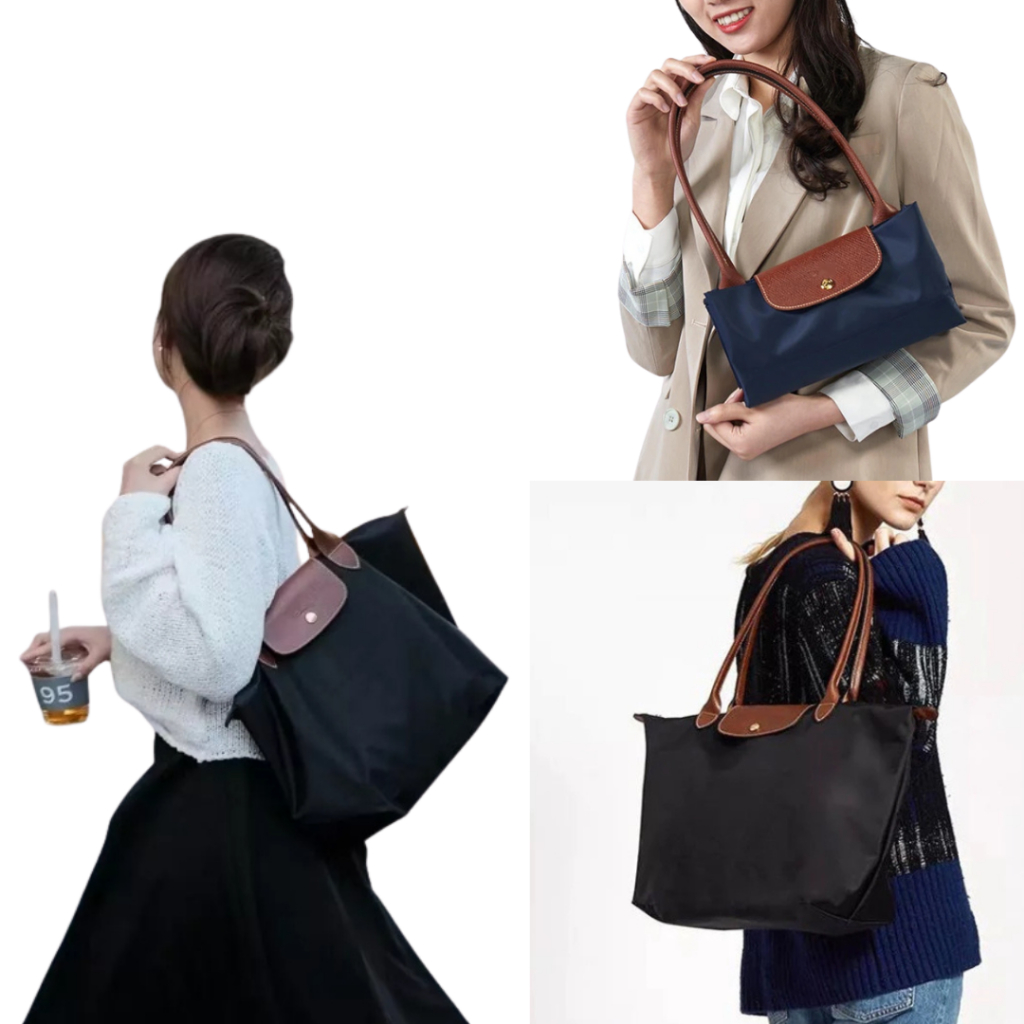 Bolsa Dobrável Com Alça De Ombro Feminina Clássica Nylon  Impermeável Limited Bolsa De Ombro Grande Feminina De Tamanho em Oferta na Shopee
