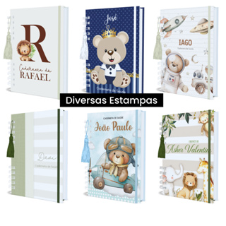 Caderneta De Vacinação Menino Personalizada Atualizada Capa Dura Vários Temas Modelos Alfabeto Nome em Oferta na Shopee