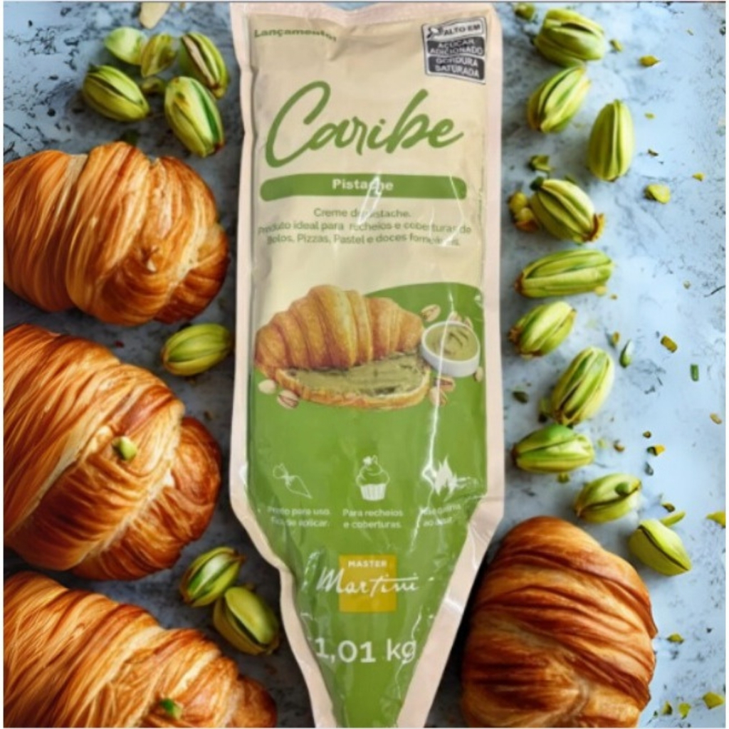 Recheio de Pistache Caribe Bisnaga 1,01kg Master Martini em Oferta na Shopee