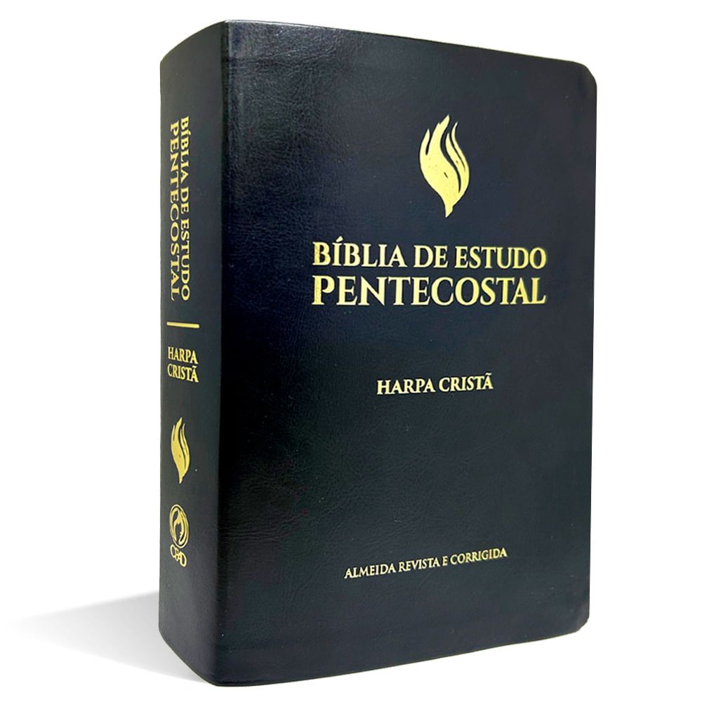 Biblia De Estudo Cpad | Pentecostal | Média | Luxo Preta | Harpa | Arc em Oferta na Shopee