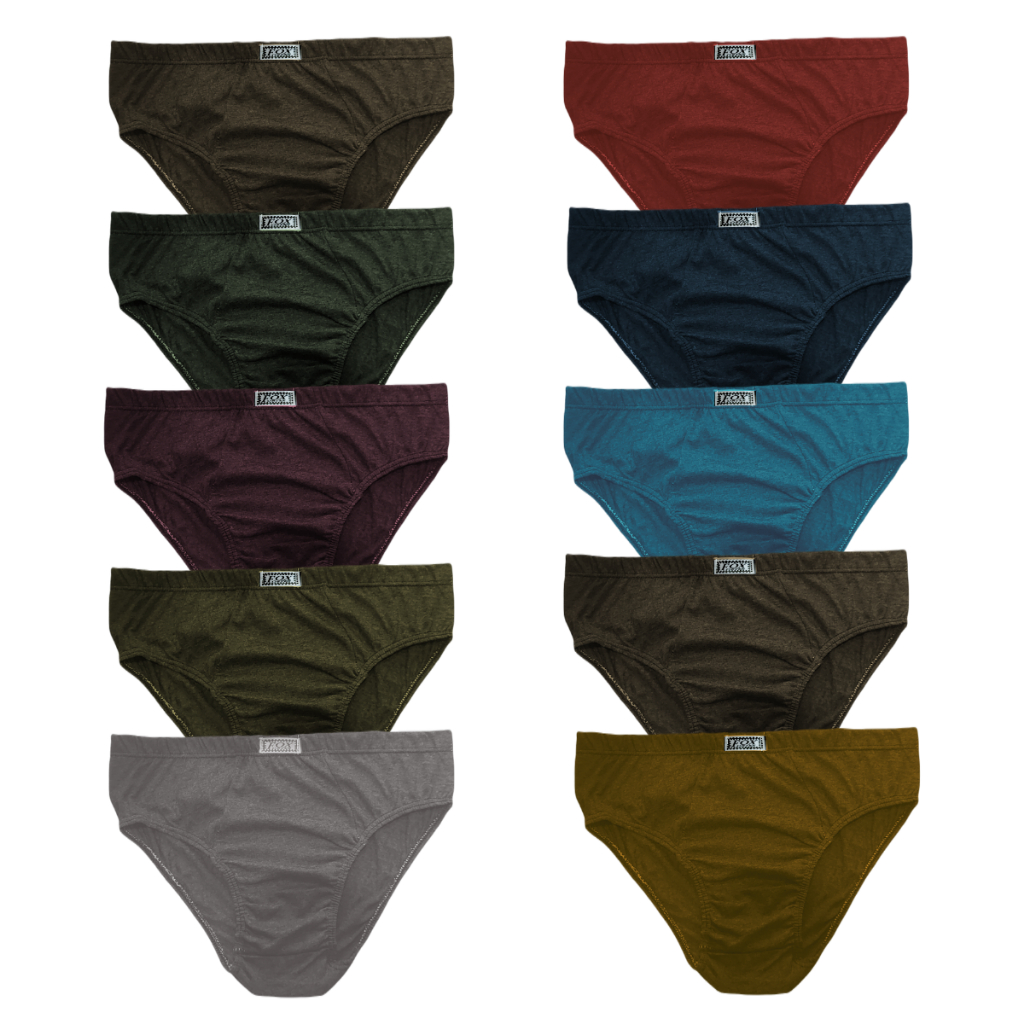 Kit 12 Cuecas Slip 100% Algodão Masculina Super Qualidade Confortável e Respirável