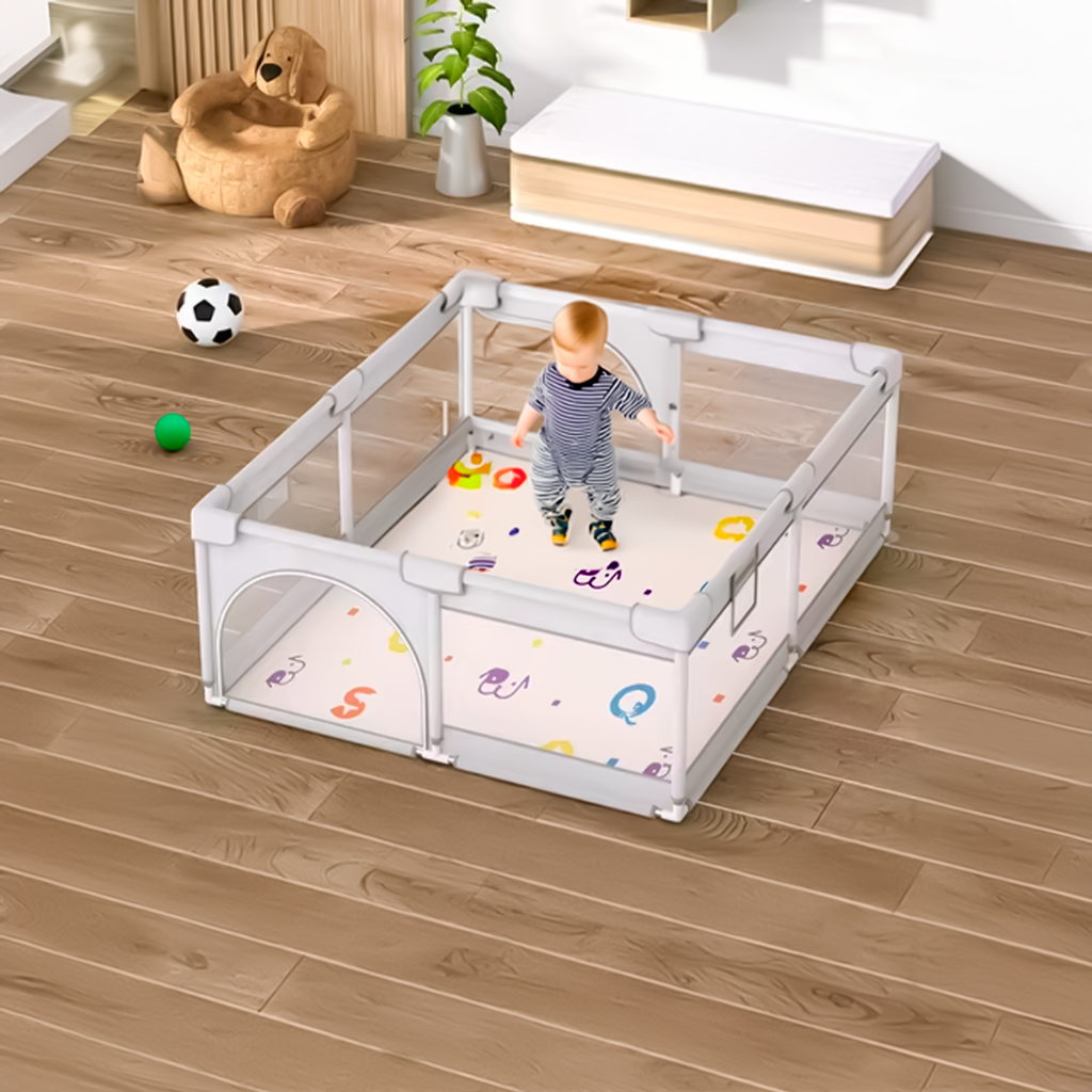 Cercadinho Bebê Grande Chiqueirinho Infantil Cercado 180x150 Portátil Dobrável