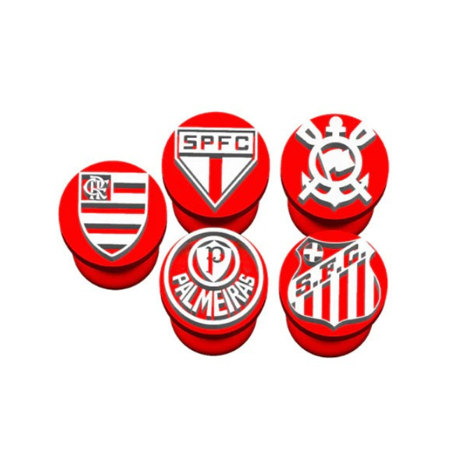 Kit 5 Carimbos Marcador Brigadeiro/Doces Times Futebol em Oferta na Shopee