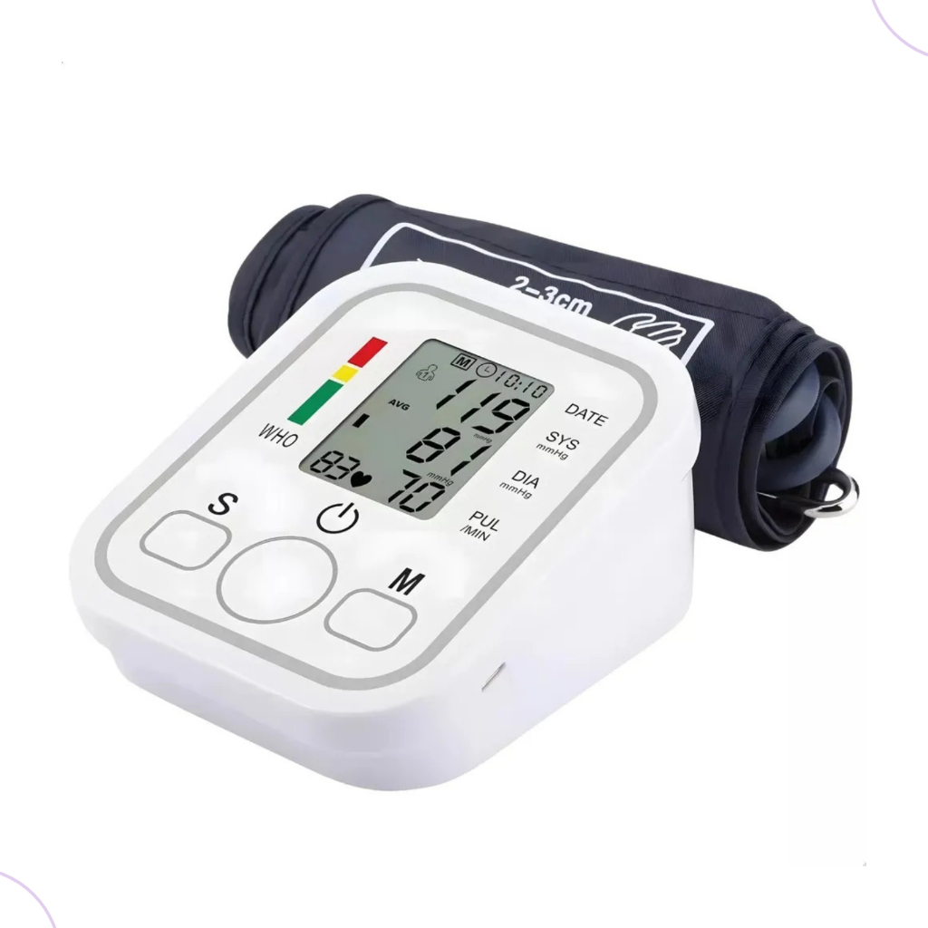 Aparelho Medidor de Pressão Digital Sonoro Portatil com Manga Ajustavel e Display de LCD em Oferta na Shopee