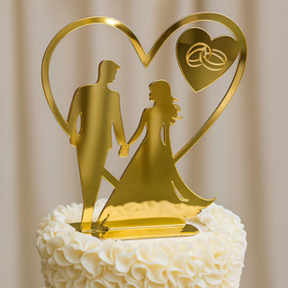 Topo De Bolo Casamento Bodas Festas Aniversários Decorativo em Oferta na Shopee