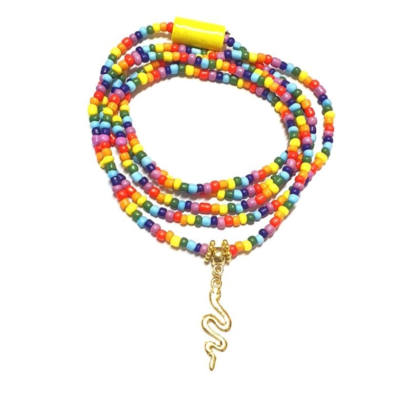 Guia de Oxumaré Cobra Fio de Conta Firma de Murano Promoção Oxumarê Candomble Umbanda Oxumare