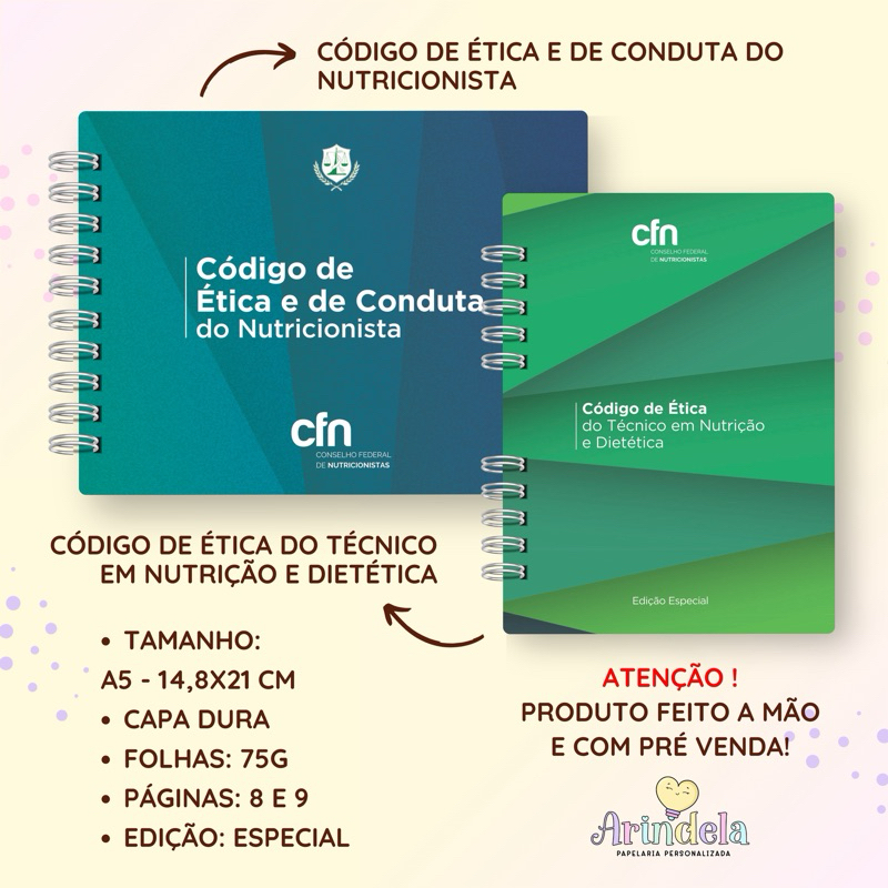 CÓDIGO DE ÉTICA NUTRICIONISTA E TÉCNICO EM NUTRIÇÃO em Oferta na Shopee