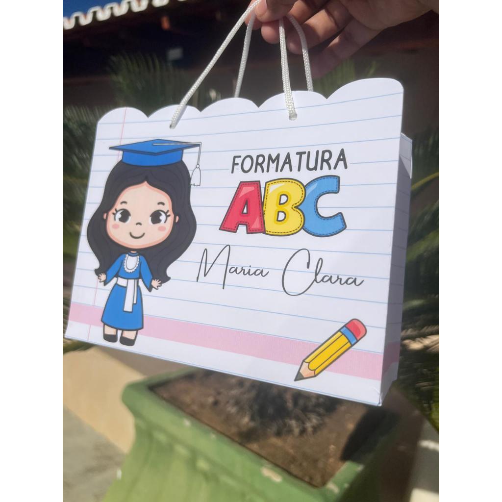 Sacola Surpresa Personalizada Formatura ABC - Festa Infantil • Lembrancinha • Aniversário 1 aninho
