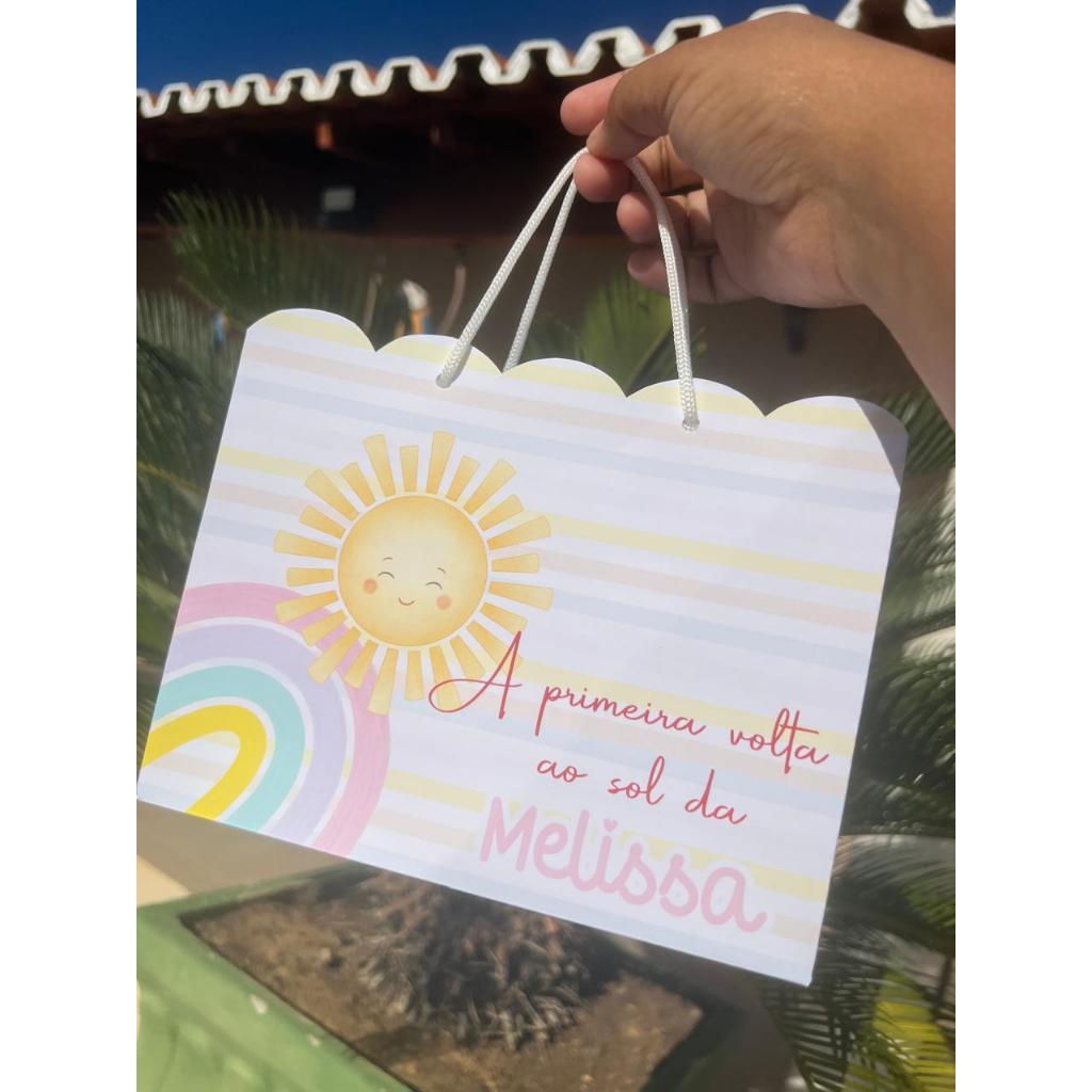 Sacola Surpresa Personalizada Primeira Volta ao Sol  Festa Infantil • Lembrancinha • Aniversário 1 aninho
