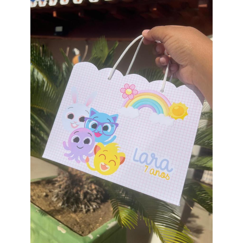 Sacola Surpresa Personalizada Bolofos Menina - Festa Infantil Bolofofos • Lembrancinha • Aniversário 1 aninho