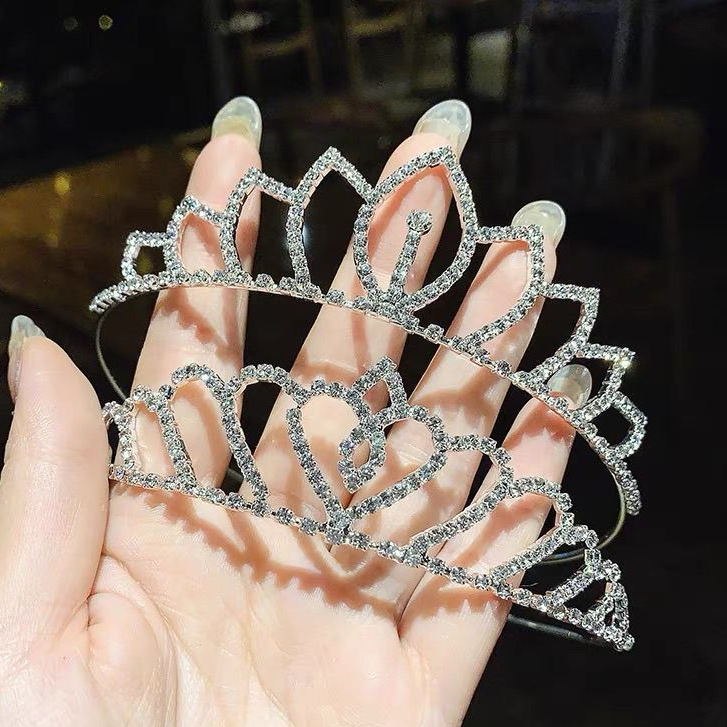 Coroa tiara para Cabelo/Com Strass / Coroa noiva casamento Baile Infantil / adulto Linda em Oferta na Shopee