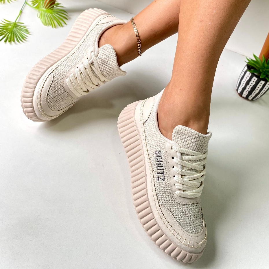 Tênis Feminino Casual Moderno Estiloso Elegante Confortável Trabalho Passeio Diário Envio Imediato