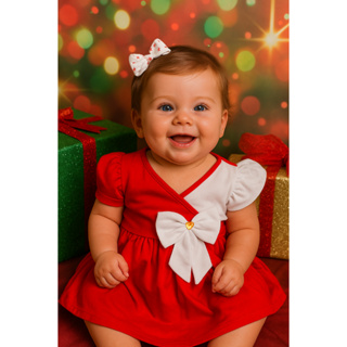 Vestido Bebê Menina Infantil Luxo Malha c/ Laço Cintura Manga Princesa 3 á 6 Meses Festa Aniversário em Oferta na Shopee