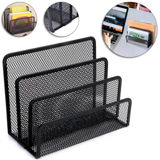 ORGANIZADOR DE MESA DE ESCRITORIO ARAMADO COM 3 DIVISORIAS 17,8X14X8,5CM em Oferta na Shopee