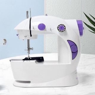 Mini Maquina Costura Portátil Elétrica + Pedal Bivolt 110v-220v em Oferta na Shopee