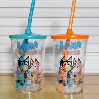 Copo twister Personalizado Bluey 500ml com tampa e canudo - Copo shake - Copo infantil/Aniversário em Oferta na Shopee