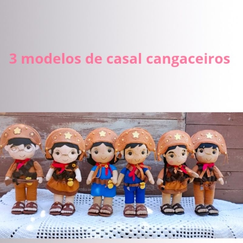 casal  Maria bonita e lampião, bonecos nordestinos de feltro.