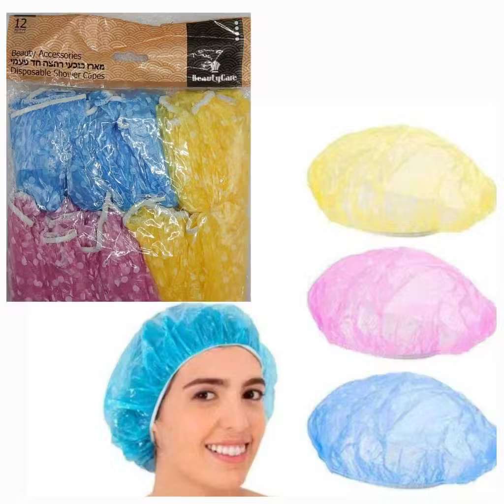 Kit 12 Peças Toucas Plásticas Acabamento de Banho e Hidratação – Estampas Diversas - Elástico e Versão Alta Qualidade