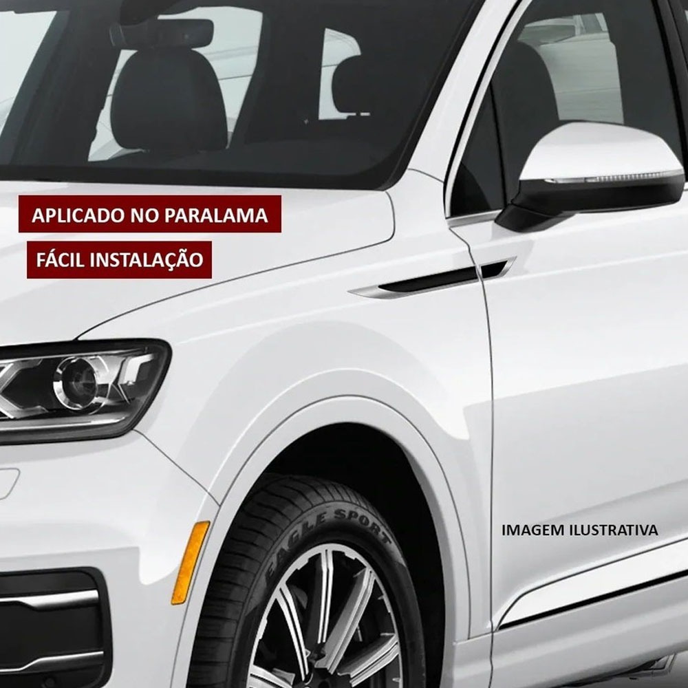 Par Emblema Lateral Cerato Todos Resinado Adesivo Paralama Porta — imagem 2 de 2