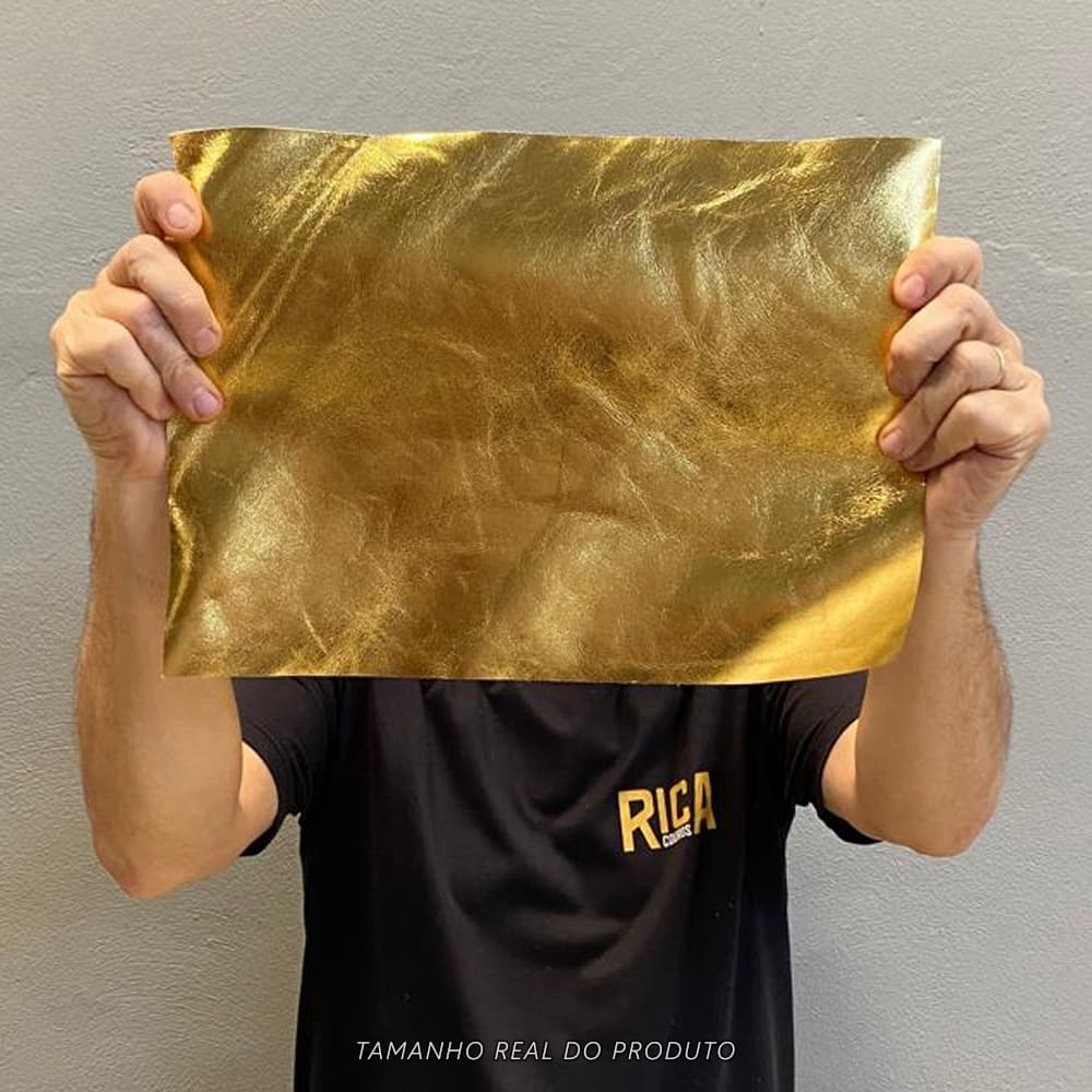 Painel de Couro Legítimo Tipo Cristal - Retalho 25x35cm – Placa com Acabamento Espelhado Alto Brilho Artesanato e Moda