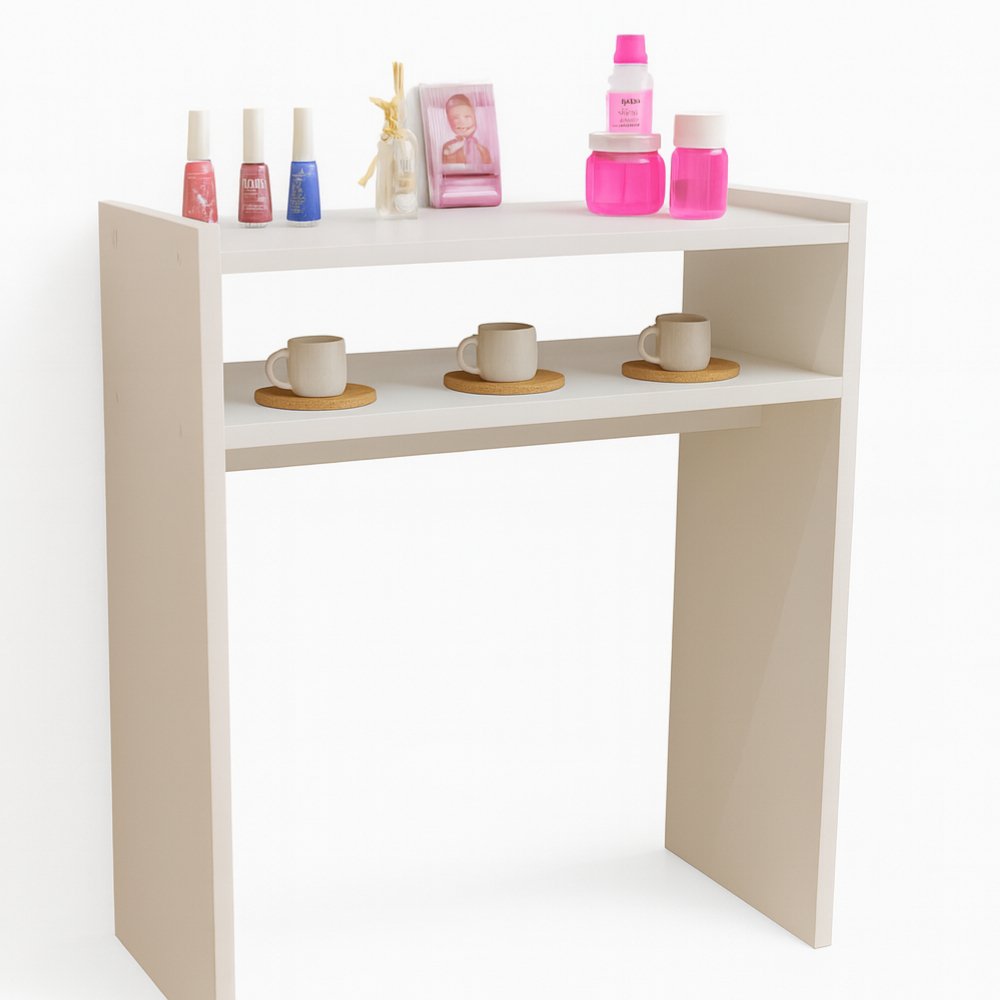 Mesinha Manicure Computador Multiuso Salão Esmalte Quarto Sala Escritorio café - Kit c/Dois Itens