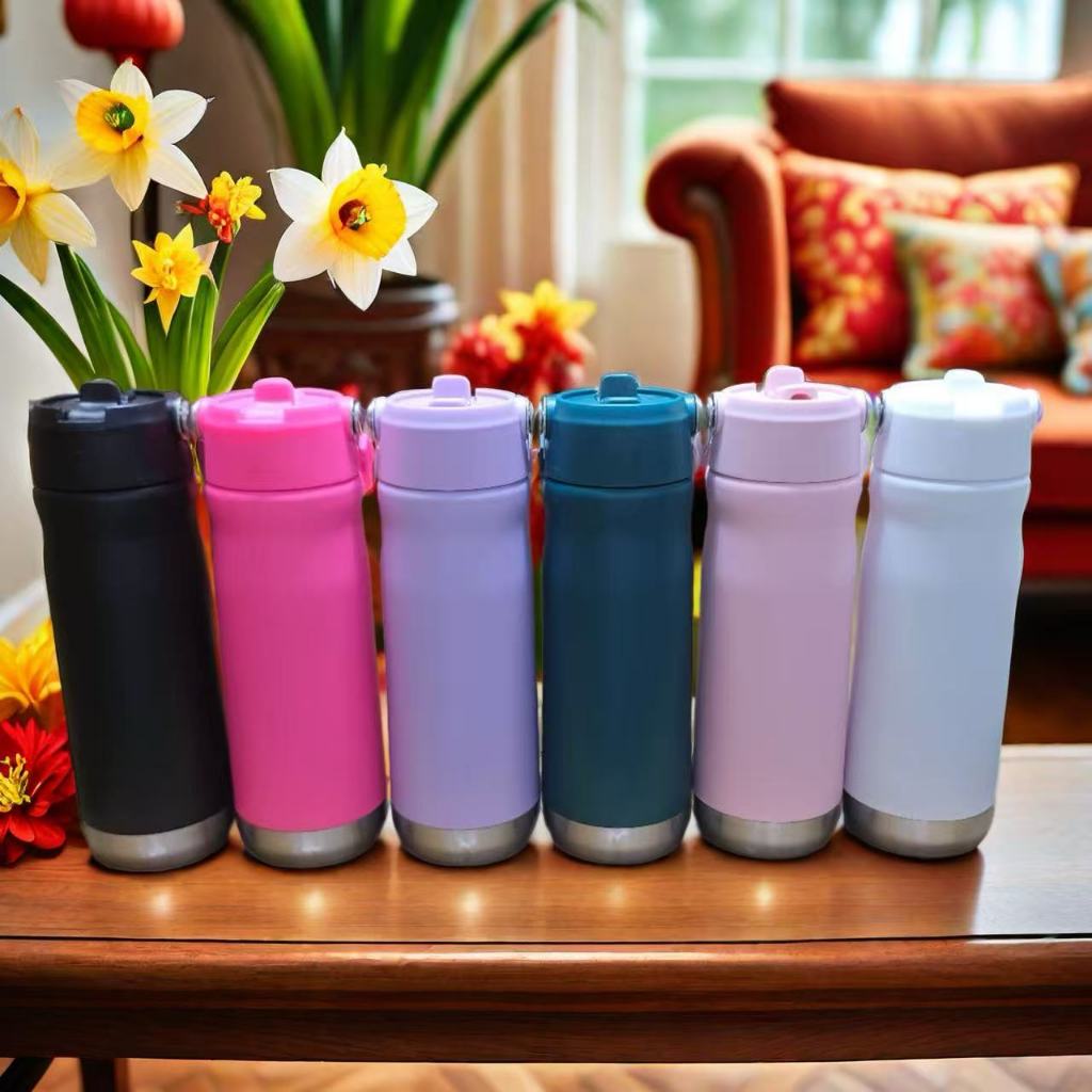Garrafa térmica 550ml/650ML de aço inoxidável de alta qualidade com alça canudo em Oferta na Shopee