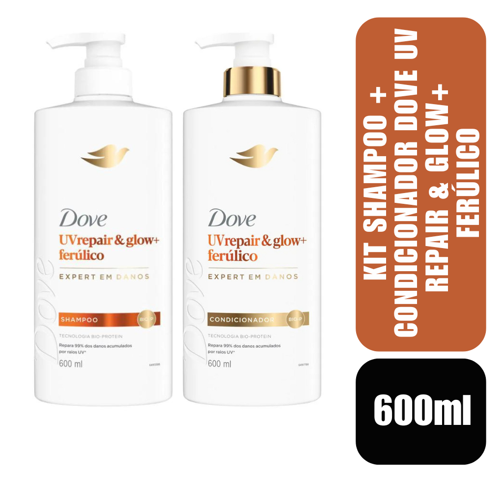 Kit Shampoo + Condicionador Dove UV Repair & Glow Ferúlico 600ml