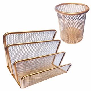 Kit Organizador Mesa Aramado Porta Caneta Quadrado Cartão Lembrete em Oferta na Shopee