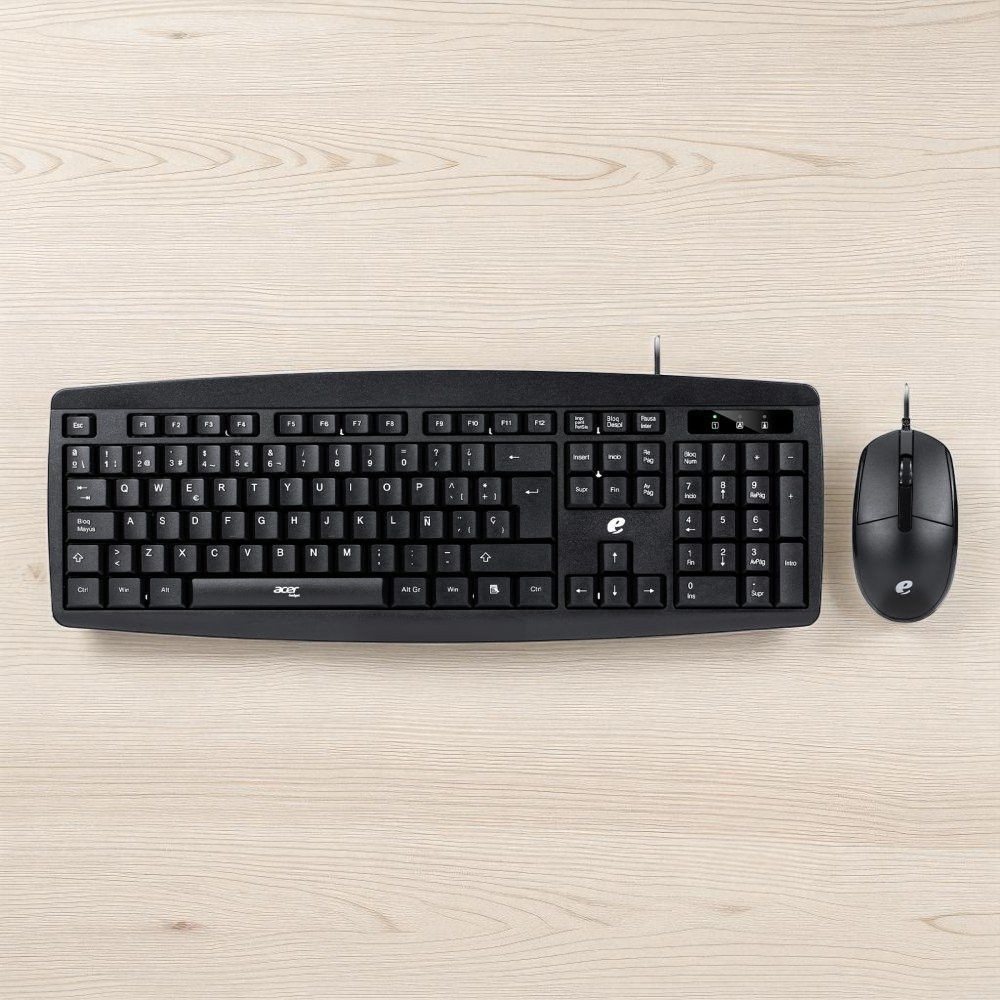 Teclado e Mouse Gamer Com Fio Acer Kit Periférico Para Computador Notebook Durável Resistente