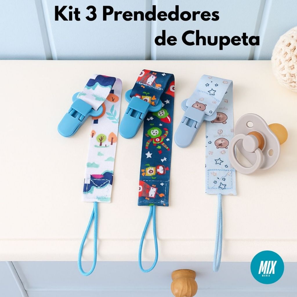 3 e 2 Prendedor de Chupeta Bico Mam Buba Silicone Avent Philips Kuka Nuk Lolly Lillo de Chupeta MENINO
