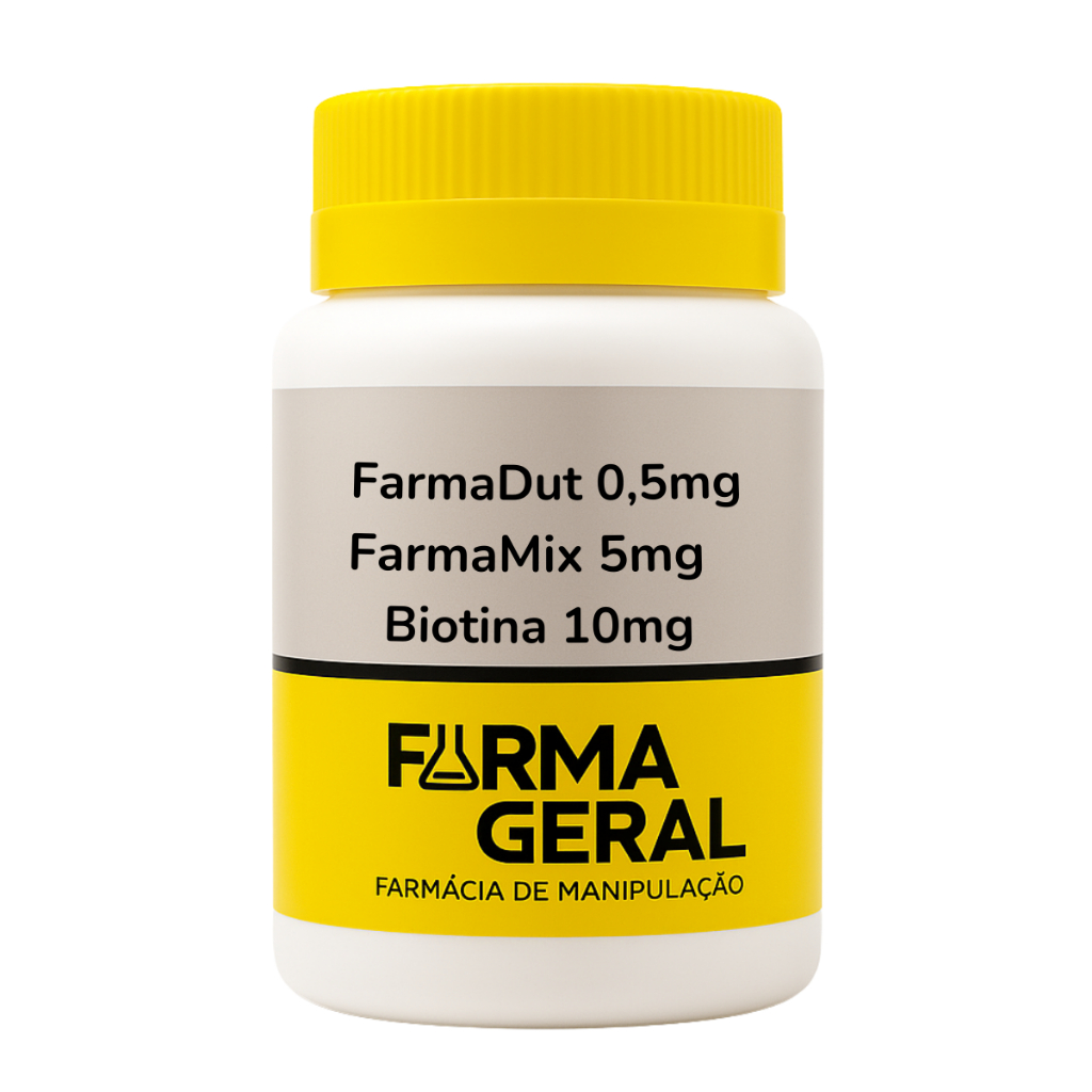 Suplemento FarmaDut 0,5mg + FarmaMix 5mg + Biotina 10mg - Original