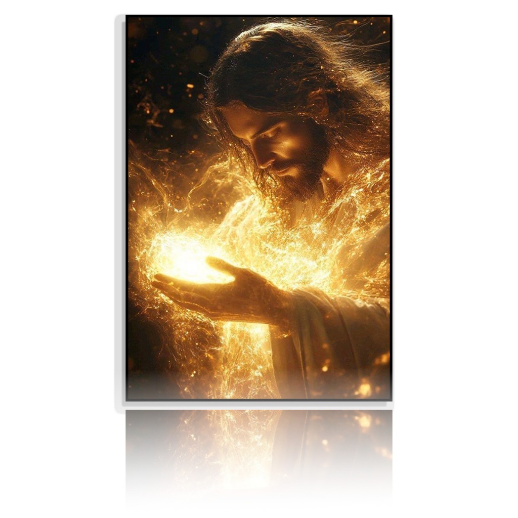 Imagem Quadro Decorativo 1 Peça Jesus Misericodioso Elegante Espiritual Religioso Moderno Sala Quarto Escritorio
