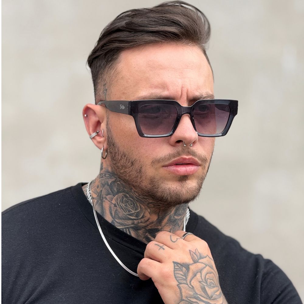 Óculos de Sol Quadrado Unissex Com UV400 - Milão em Oferta na Shopee