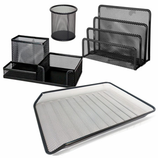 Kit Organizador De Mesa Dourado E Rose Gold Escritório Porta Treco Bandeja Porta Cartão Caneta Lembrete em Oferta na Shopee