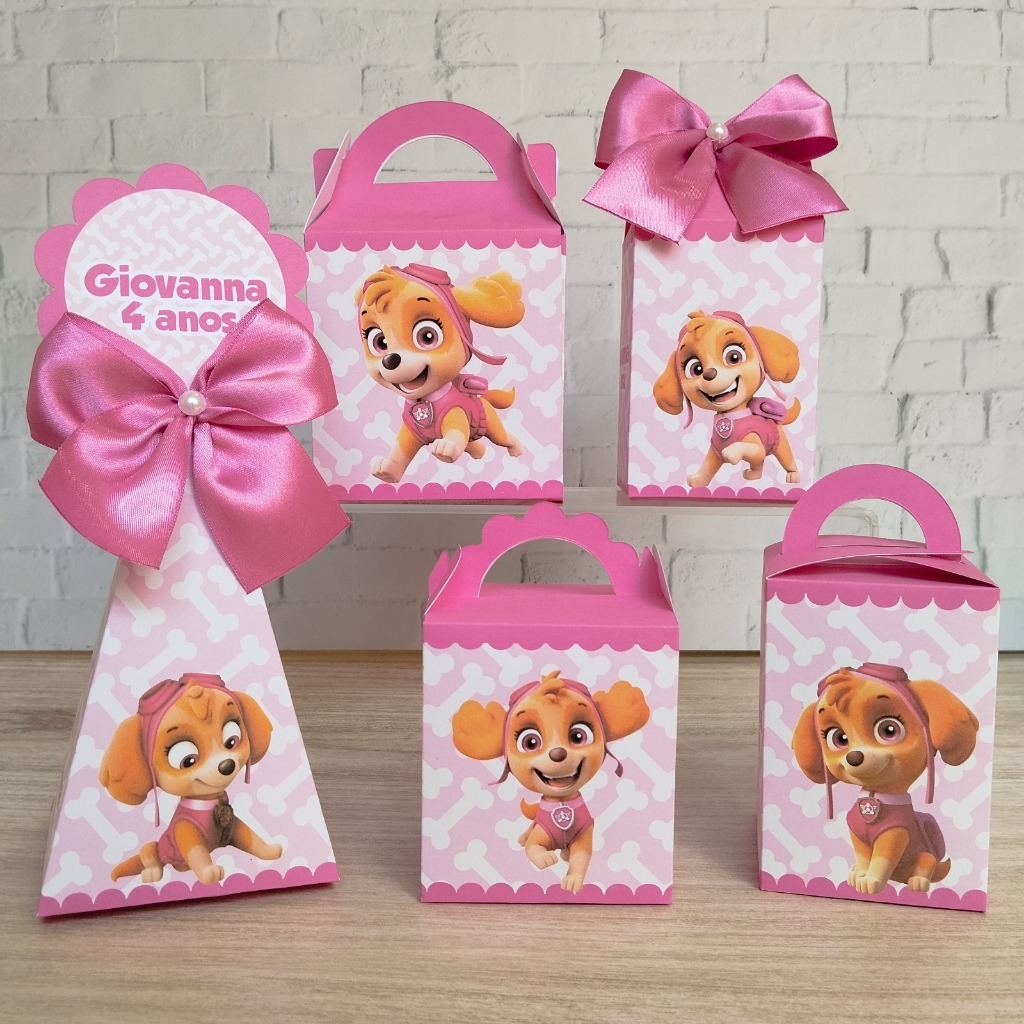 Kit Festa Patrulha Canina | Lembrancinha Personalizada - Aniversário - Festa Infantil -PEGUE E MONTE