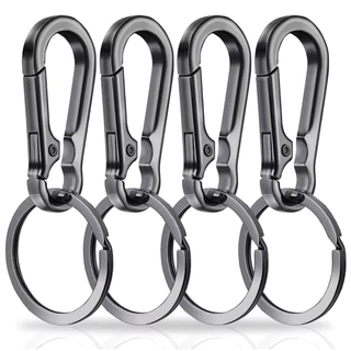 KIT Chaveiro Mosquetao com Argola Gancho Garra porta chave moto carro casa camping mochila Presente