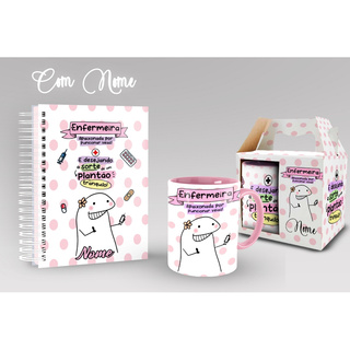 Caneca + Kit Agenda Profissão Enfermeira Enfermagem com Nome Personalizado em Oferta na Shopee
