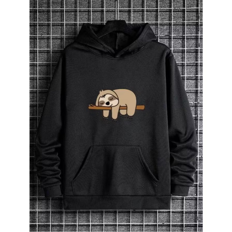 Moletom Canguru Unissex Feminino e Masculino Com Capuz Algodão Flanelado Peluciado Lançamento Bicho Preguiça
