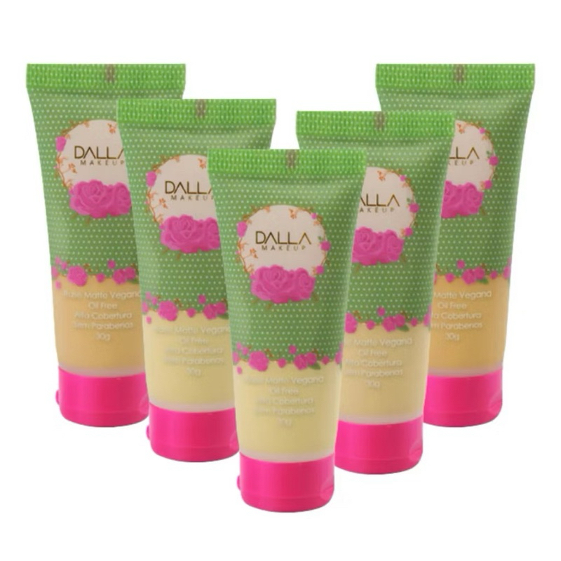 Base de Maquiagem Dalla Matte Alta Cobertura Vegana Oil Free Efeito Matte Longa Duração Escolha Cor em Oferta na Shopee