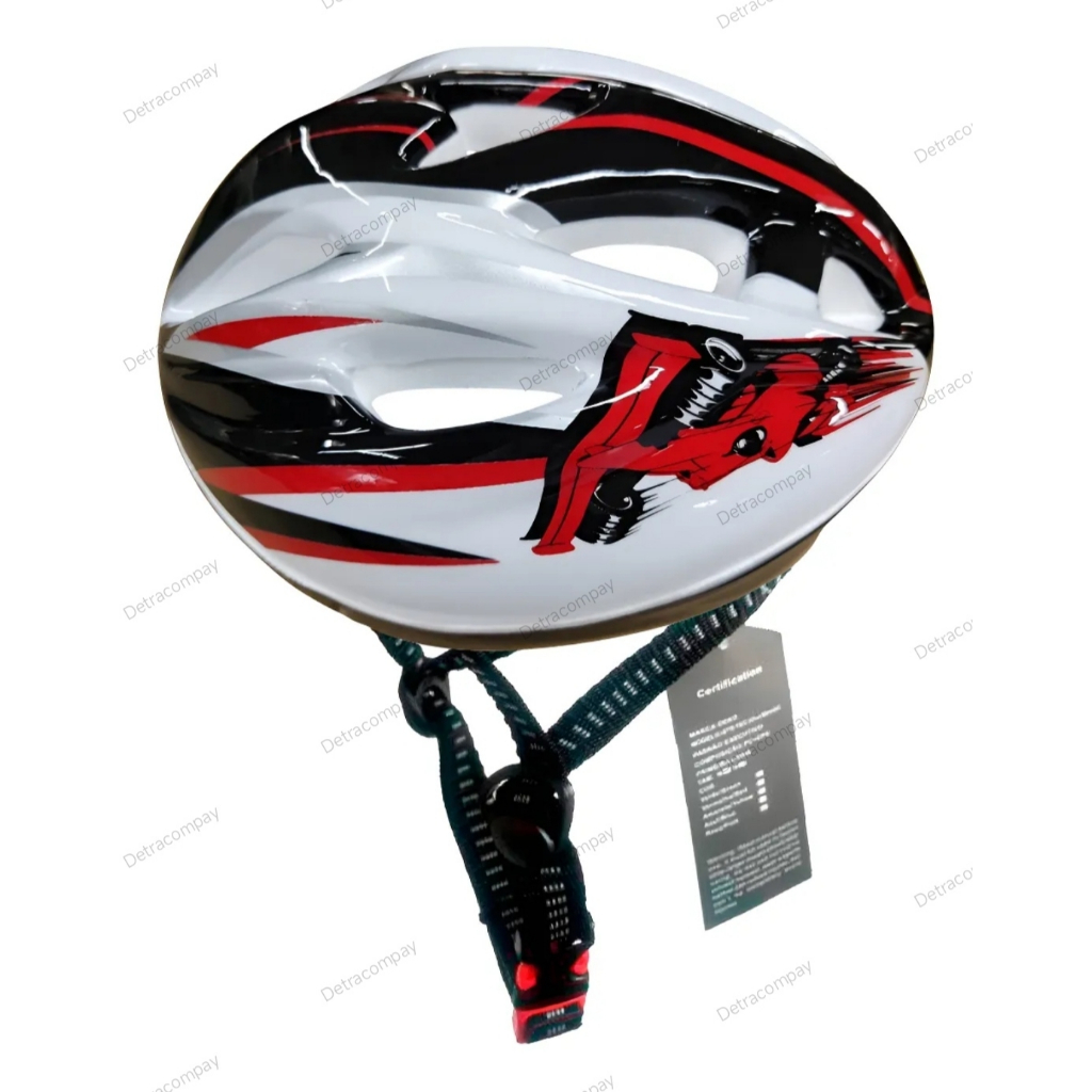 Capacete Infantil Branco/Preto Bike Skate Patins Patinete