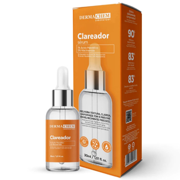 SÉRUM CLEAR EFEITO CLAREADOR FACIAL DERMACHEM 30ML ORIGINAL em Oferta na Shopee