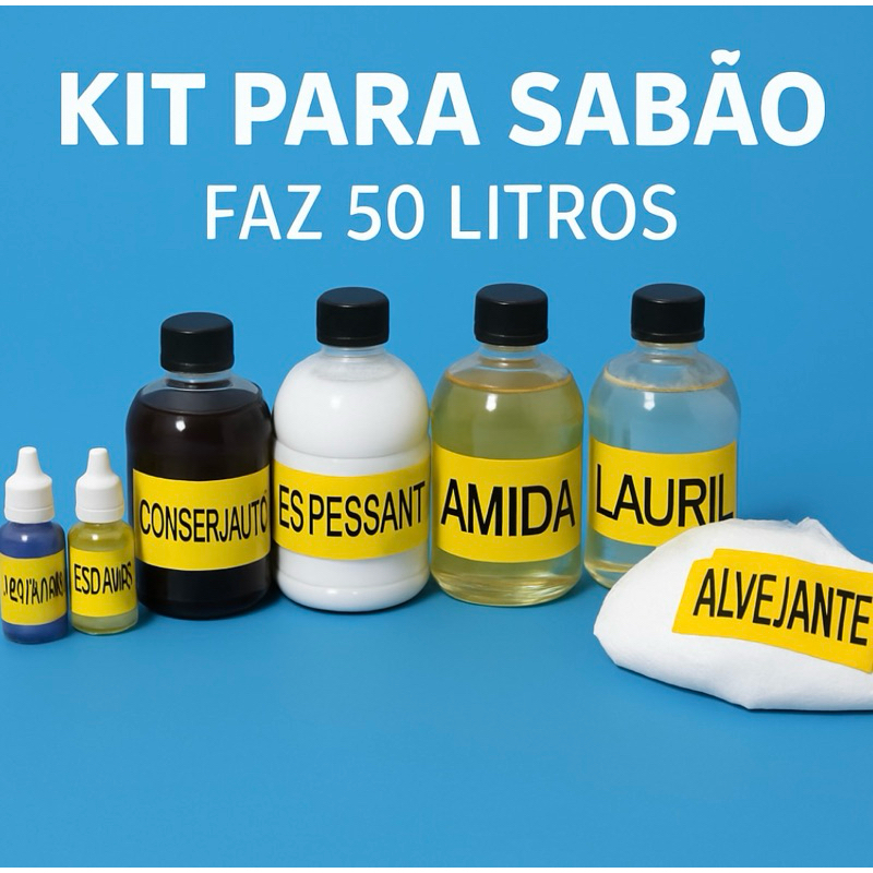 KIT SABÃO LIQUIDO HOMO UNI FAZ 50 LITROS em Oferta na Shopee