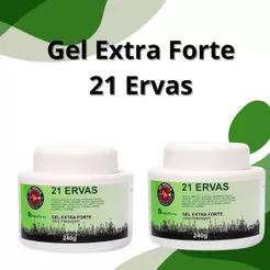 Gel Extra Forte 21 Ervas 240g Para Massagem Alívio Dores Musculares Relaxante Corporal Natuflores 2unidades