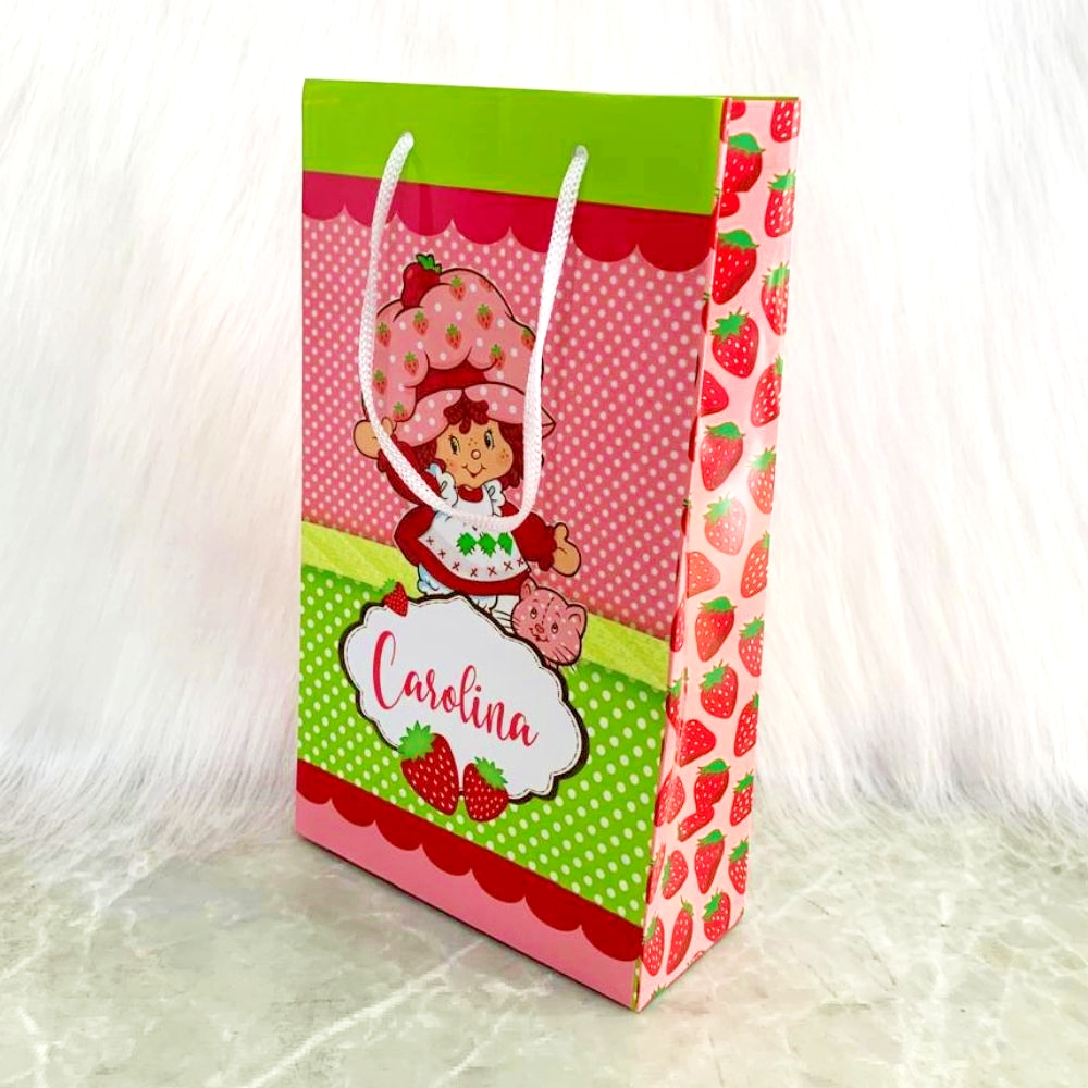 SACOLINHA PERSONALIZADA MORANGUINHO PARA LEMBRANCINHA/FESTA /ANIVERSÁRIO/PERSONALIZADOS
