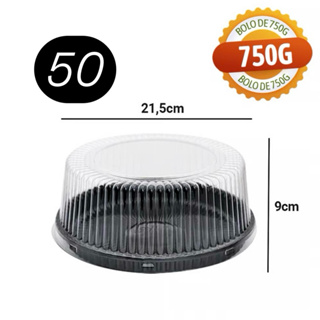 50 Embalagem Para Bolo Torta 750g 22cmx9cm  32M PRETA OFF em Oferta na Shopee