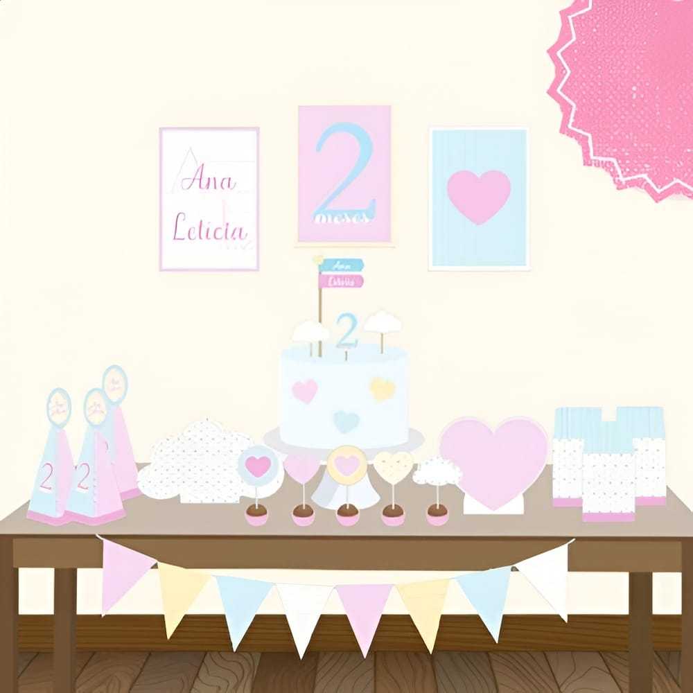 Kit Festa Candy color / festa em casa/ Mesversário/ Kit Festa ''Só um Bolinho