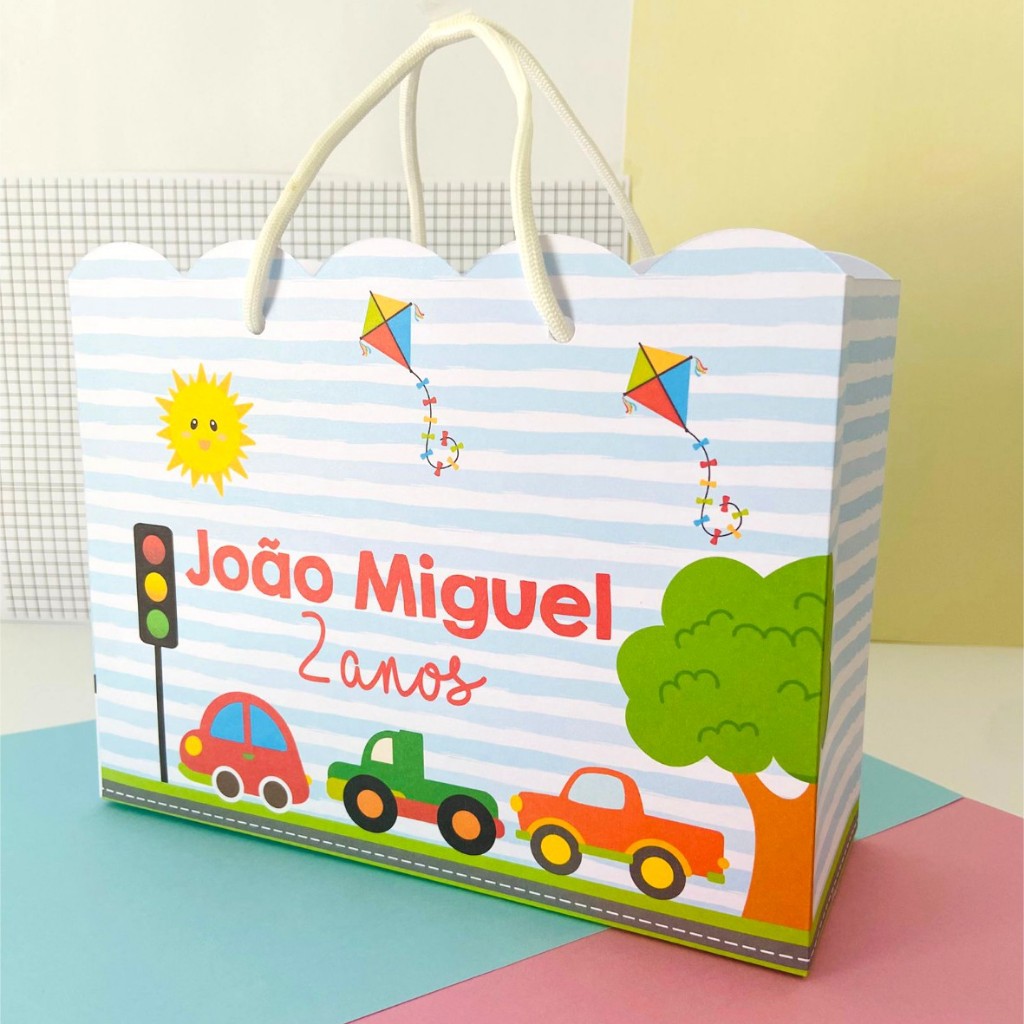 Sacolinha G  CARRINHOS|MEIO DE TRASPORTE| lembrancinha|personalizados|caixinha personalizada|festa