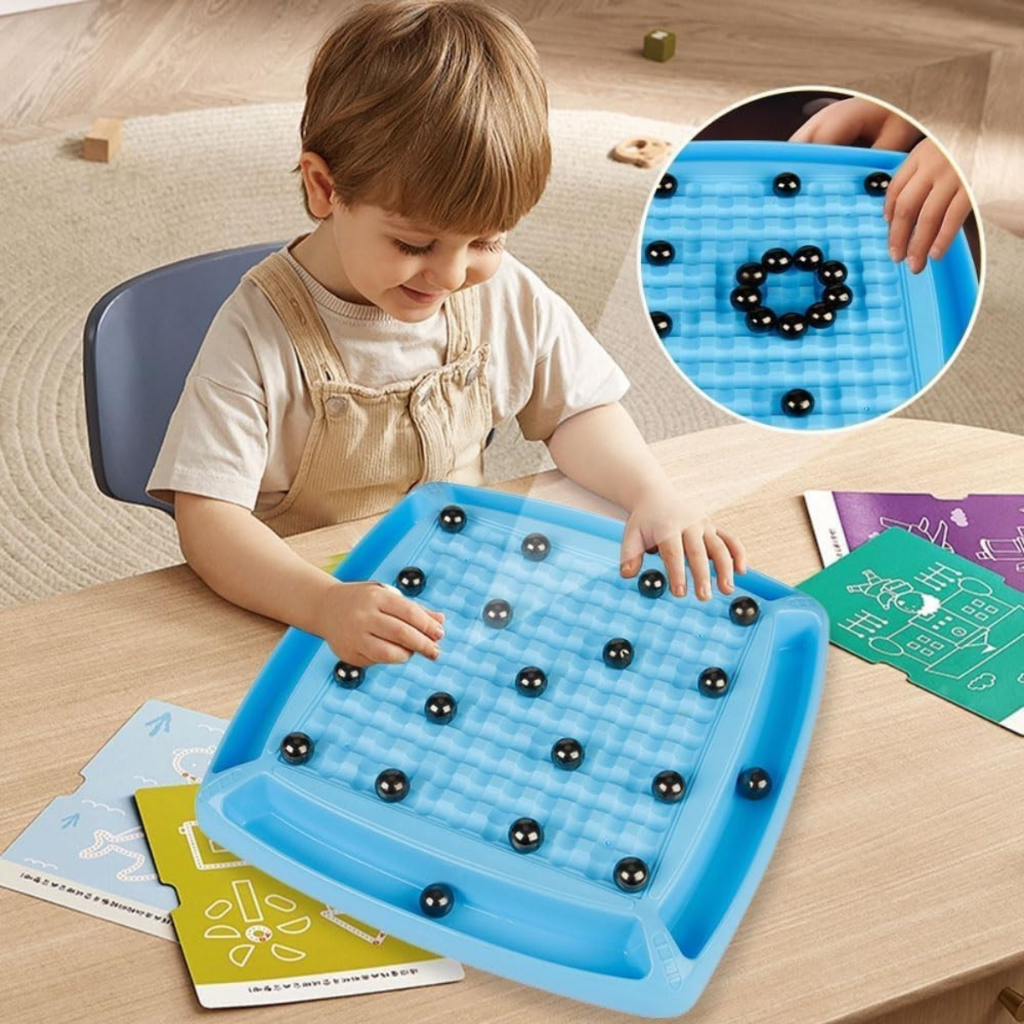 Jogo de Xadrez Magnético - Tabuleiro com Indução Magnética, Brinquedo Interativo para Pais e Filhos